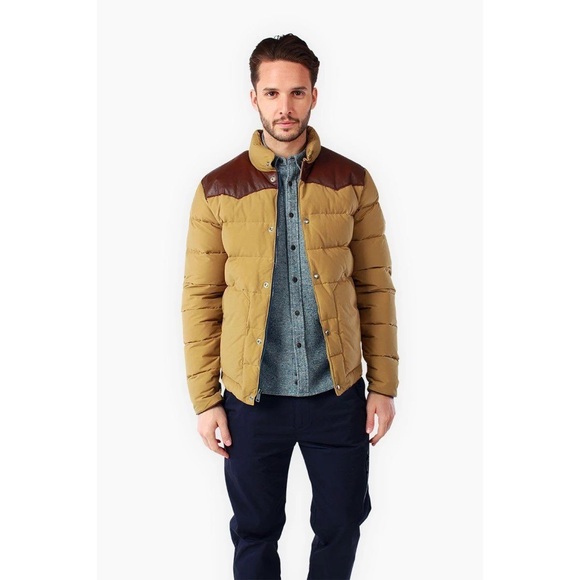 Penfield Other - Penfield Stapleton Tan Down Jacket w/ Leather Yoke